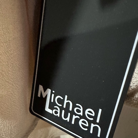 Michael Lauren Keller Long Sleeve Button-Up Shirt Small New NWT Beige Taupe - Picture 3 of 3